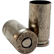 PULL DOWN BRASS 9MM LUGER "PRIMED"/NICKEL P/100