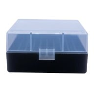 BERRY 222/223 HINGED-TOP BOX 100-RND CLEAR/BLK 50c