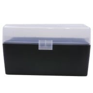 BERRY 243/308 HINGED-TOP BOX 50-RND CLEAR/BLK 50/c