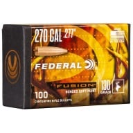 Federal 270 (.277) Fusion 130gr BT Bullet Box of 100