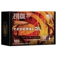 Federal 270cal (.277) Fusion 150gr BT Bullet Box of 100