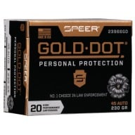 SPEER AMMO 45 ACP 230gr GoldDot-HP 20/bx 10/cs