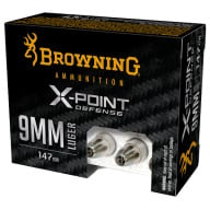 BROWNING AMMO 9MM LUGER 147gr PD X-POINT 20/bx 10/cs
