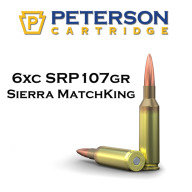 PETERSON AMMO 6XC SRP 107gr SRA MATCH KING 20/B